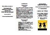 Flyer zum Chorseminar September 2011